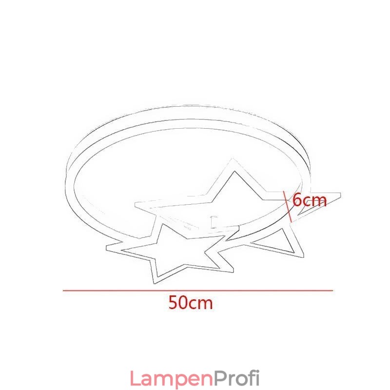 Star Flush Mount Deckenleuchte Acryl Doppel Sterne Leuchte