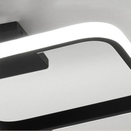 Moderne, minimalistische Deckenleuchte mit quadratischem Acrylrahmen