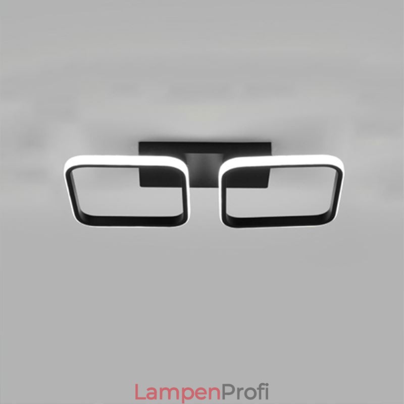 Moderne, minimalistische Deckenleuchte mit quadratischem Acrylrahmen