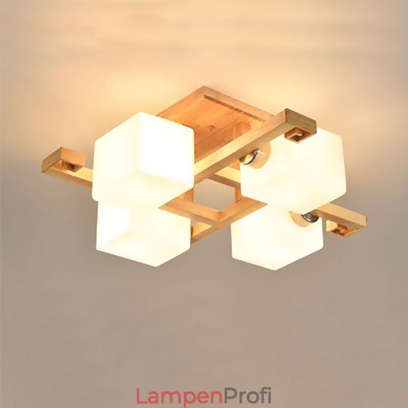 Nordic Flush Mount Deckenleuchte Kreative warme Massivholzleuchte