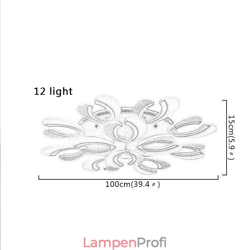 Moderne, schlichte Deckenleuchte in Herzform aus Acryl