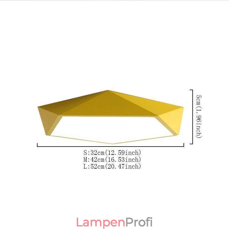 Moderne Deckenleuchte mit Diamant-Design, ultradünn, für Zuhause, Beleuchtung