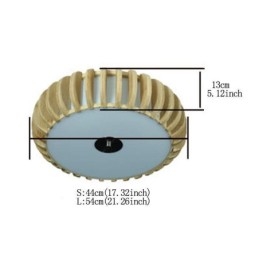 Ländliche Deckenleuchte aus Bambus in Kürbisform