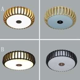 Ländliche Deckenleuchte aus Bambus in Kürbisform