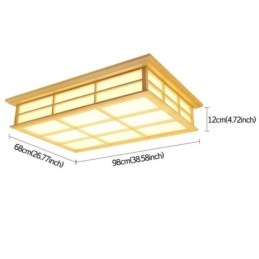 Japanische kubische Deckenleuchte Massivholz Deckenbeleuchtung