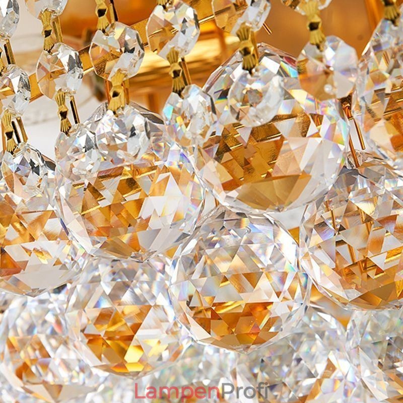 Europäische Deckenleuchte mit Unterputzmontage, luxuriöse Kristall-Deckenleuchte