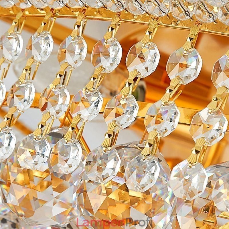 Europäische Deckenleuchte mit Unterputzmontage, luxuriöse Kristall-Deckenleuchte