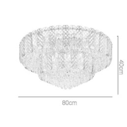 Kristall Flush Mount Doppelschicht Runde Luxus Dekorative Deckenleuchte 80cm