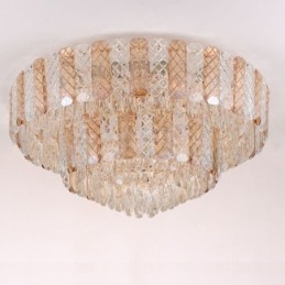 Kristall Flush Mount Doppelschicht Runde Luxus Dekorative Deckenleuchte 80cm