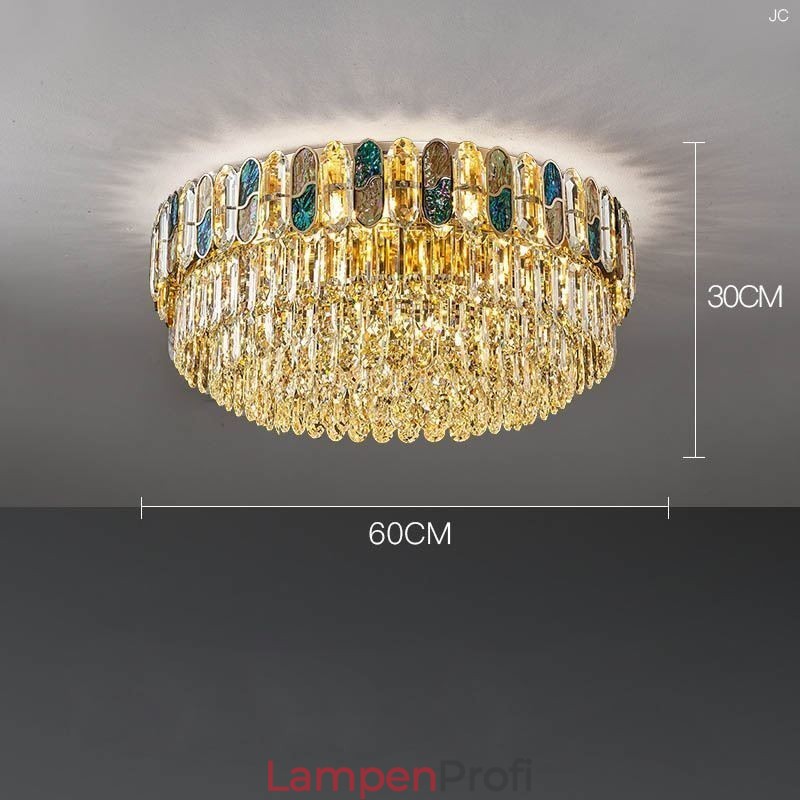 Kristall Flush Mount Runde Kristall Dekoration Deckenleuchte Kristall Shell Lampenschirm