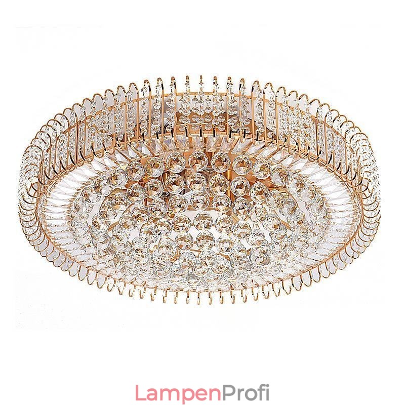 Runde Deckenleuchte aus Kristallglas im europäischen Stil