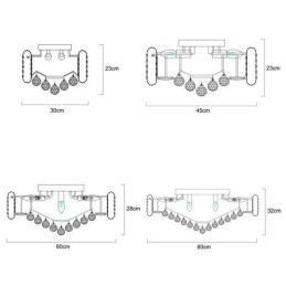 Runde Deckenleuchte aus Kristallglas im europäischen Stil