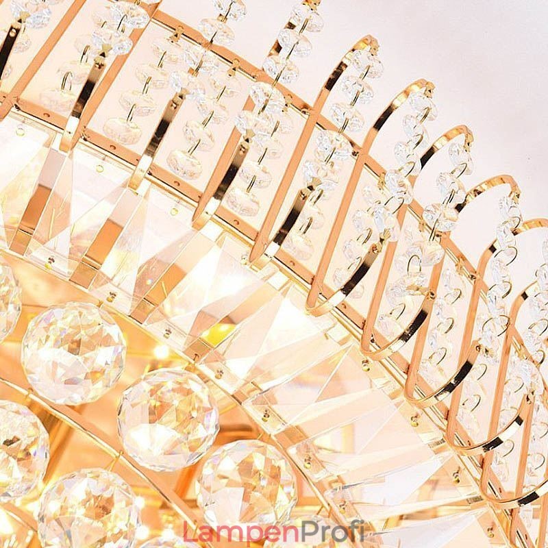 Runde Deckenleuchte aus Kristallglas im europäischen Stil