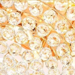 Runde Deckenleuchte aus Kristallglas im europäischen Stil