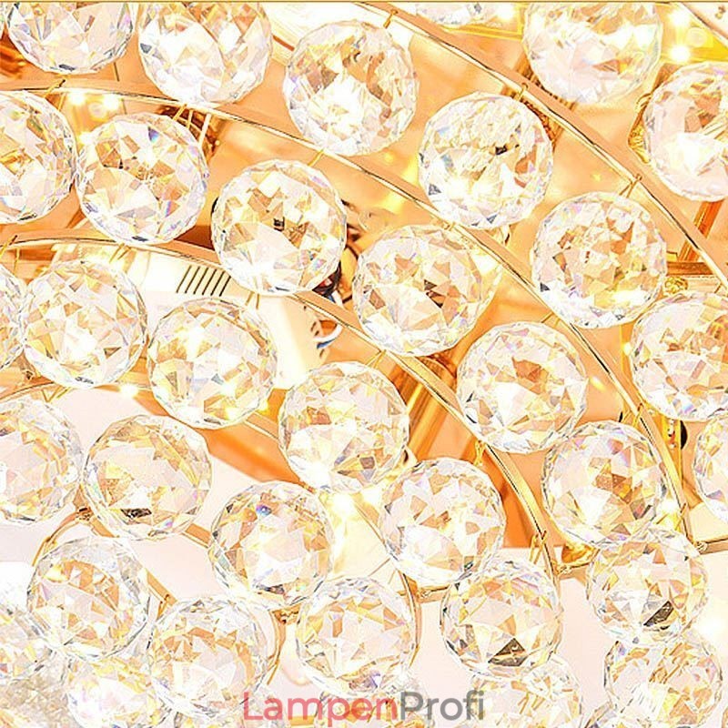 Runde Deckenleuchte aus Kristallglas im europäischen Stil