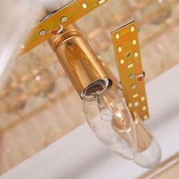 Runde Deckenleuchte aus Kristallglas im europäischen Stil