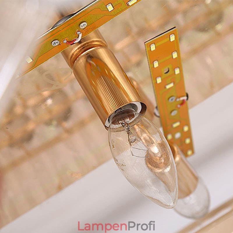 Runde Deckenleuchte aus Kristallglas im europäischen Stil