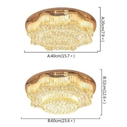 Moderne Deckenleuchte aus Kristallglas, runde Luxusbeleuchtung
