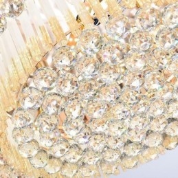 Moderne Deckenleuchte aus Kristallglas, runde Luxusbeleuchtung