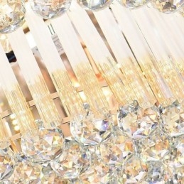 Moderne Deckenleuchte aus Kristallglas, runde Luxusbeleuchtung