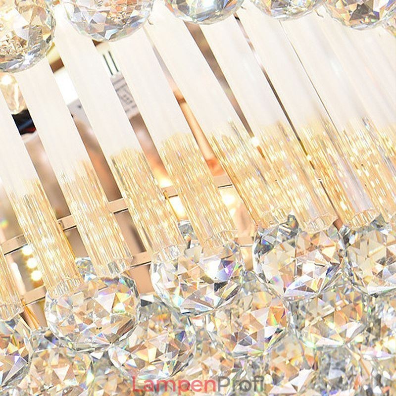 Moderne Deckenleuchte aus Kristallglas, runde Luxusbeleuchtung