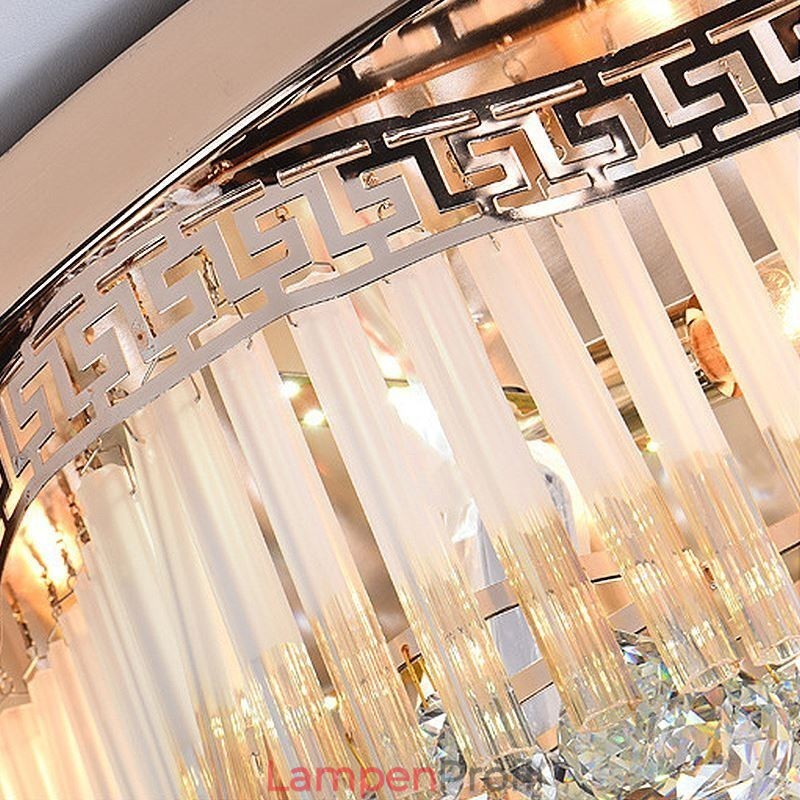 Moderne Deckenleuchte aus Kristallglas, runde Luxusbeleuchtung