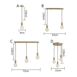 Nordic Brass 3 Pendelleuchte Cluster Light Island Kreative minimalistische Leuchte