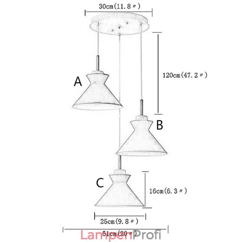 Nordic Macaron Island 3 Licht Pendelleuchte Einfache Eisen Arti Drei Lichter