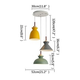 Macaron Pendelleuchte Nordic Simple Iron Arti Drei Lichter Leuchte