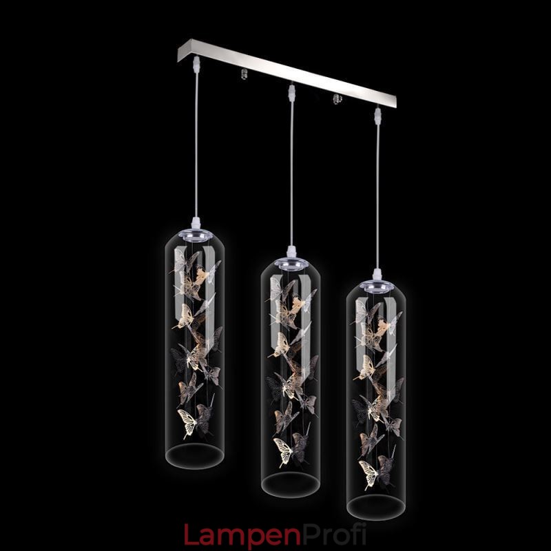 Glas Pendelleuchte Kreative Nordische Zylinderlampe Schmetterlingsleuchte