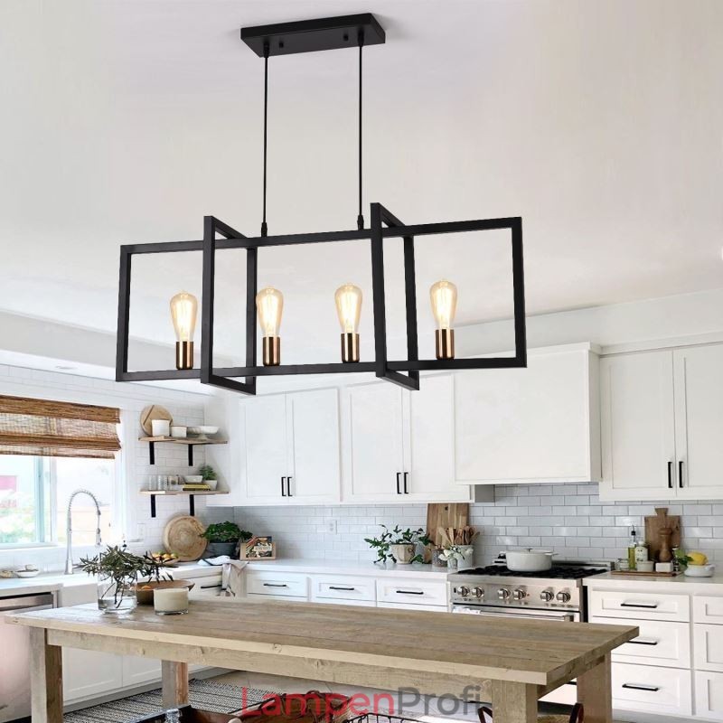 4-flammige Pendelleuchte im Industriestil Lightingway
