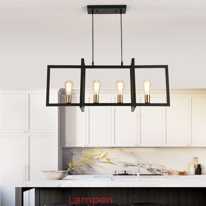 4-flammige Pendelleuchte im Industriestil Lightingway