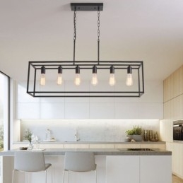 Bauernhaus Pendelleuchte Insel Hängeleuchten 6 Lichter