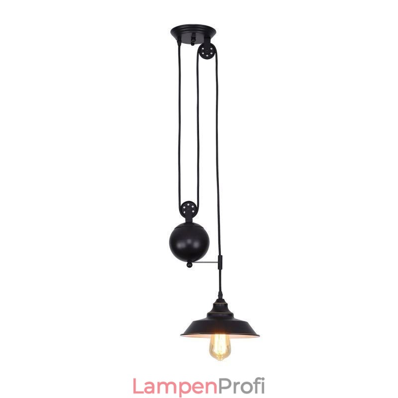 Industrielle Bauernhaus Pulley Pendelleuchte Versenkbares Design Einstellbare Höhe