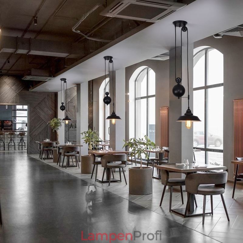 Industrielle Bauernhaus Pulley Pendelleuchte Versenkbares Design Einstellbare Höhe