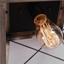 Vintage Trapez Pendelleuchte Metall Schwarz Hängeleuchte