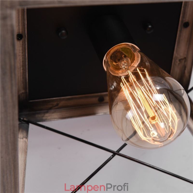 Vintage Trapez Pendelleuchte Metall Schwarz Hängeleuchte