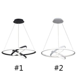 Moderner Kronleuchter, dimmbare Pendelleuchte mit 3 Ringen