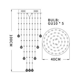 Kristall Kronleuchter Zeitgenössische Elegante Deckenleuchte Duplex Treppe