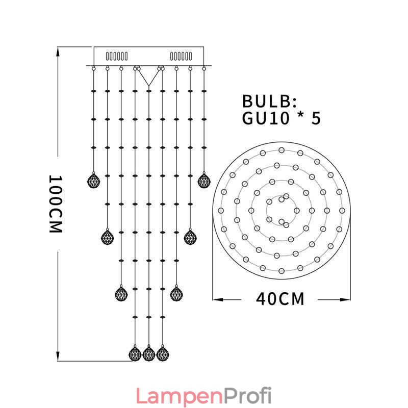 Kristall Kronleuchter Zeitgenössische Elegante Deckenleuchte Duplex Treppe