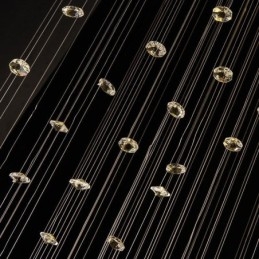 Kristall Kronleuchter Zeitgenössische Elegante Deckenleuchte Duplex Treppe