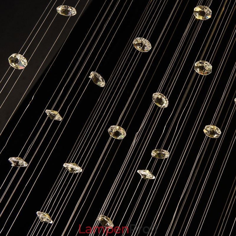 Kristall Kronleuchter Zeitgenössische Elegante Deckenleuchte Duplex Treppe