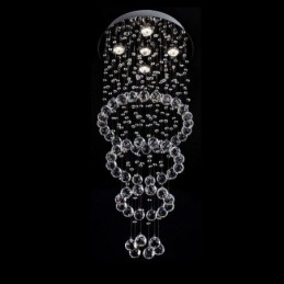 Kristall Kronleuchter Zeitgenössische Elegante Deckenleuchte Duplex Treppe