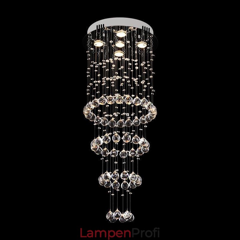 Kristall Kronleuchter Zeitgenössische Elegante Deckenleuchte Duplex Treppe