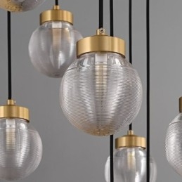 Amerikanische Cluster Pendelleuchte Luxuriöse Glaskugel Deckenleuchte