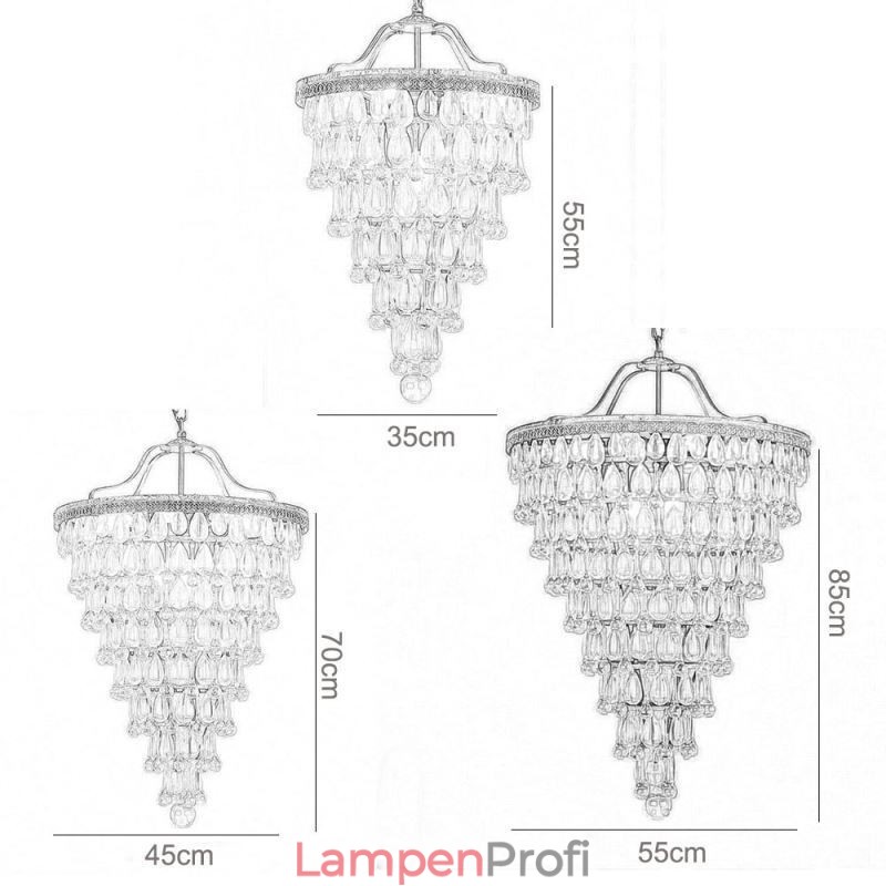 Amerikanische Kristall Deckenleuchte Country Retro Runde Pendelleuchte