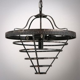 Amerikanische Kristall Deckenleuchte Country Retro Runde Pendelleuchte