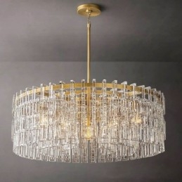 Amerikanische Deckenleuchte, luxuriöse Kristall-Pendelleuchte, 60 cm