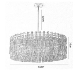 Amerikanische Deckenleuchte, luxuriöse Kristall-Pendelleuchte, 60 cm