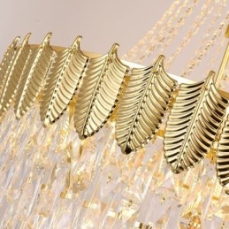 Konische Kristall-Pendelleuchte, auffällige, dekorative Duplex-Deckenleuchte